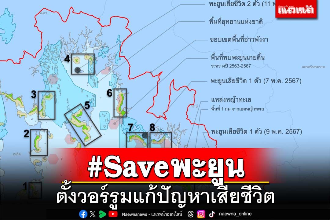 #Saveพะยูน!‘พัชรวาท’สั่งทช.-กรมอุทยานฯตั้งวอร์รูม แก้ปัญหาฝั่งอันดามันเสียชีวิต