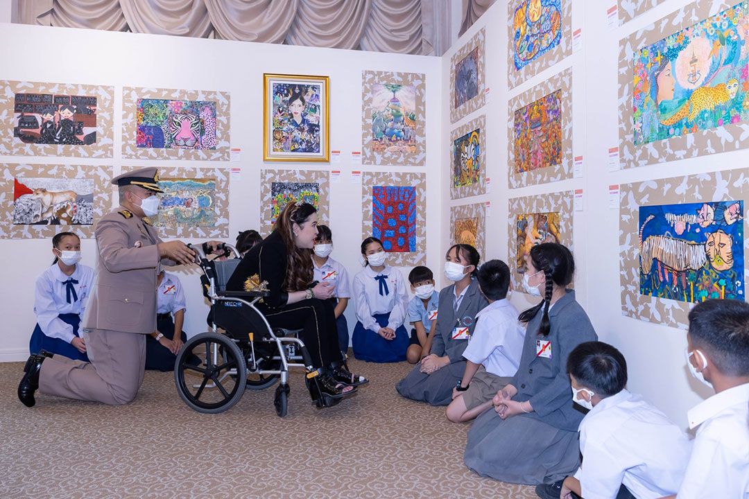 กรมพระศรีสวางควัฒนฯ ทรงเปิดนิทรรศการ 'ด้วยรักษ์และเมตตา' โครงการประกวดจิตรกรรม 'ทิพย์พิมานสืบสานสิริศิลป์' ครั้งที่ ๑