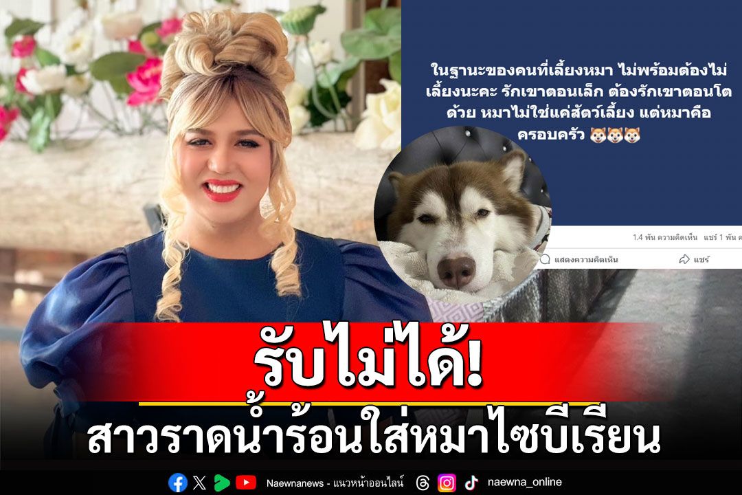 'แพรรี่' เตือนสติคนเลี้ยงหมา รับไม่ได้สาวราดน้ำร้อนใส่หมาไซบีเรียน