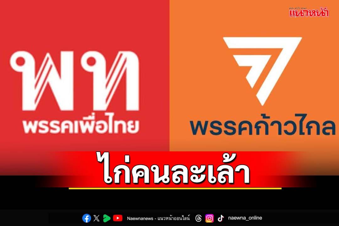 เปรียบ‘เพื่อไทย-ก้าวไกล’ไก่คนละเล้า จิกกันตามเถ้าแก่ใหญ่อุ้มถือหาง