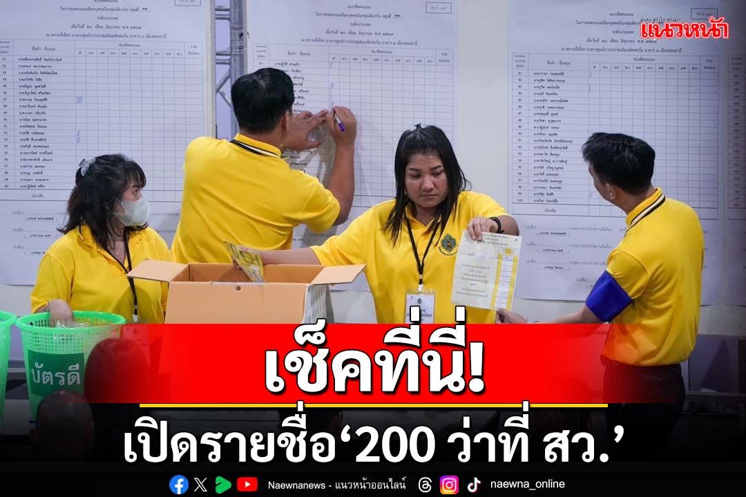 เช็คที่นี่!นับคะแนนข้ามวันข้ามคืน เปิดรายชื่อ‘200 ว่าที่สว.’ทุกกลุ่ม