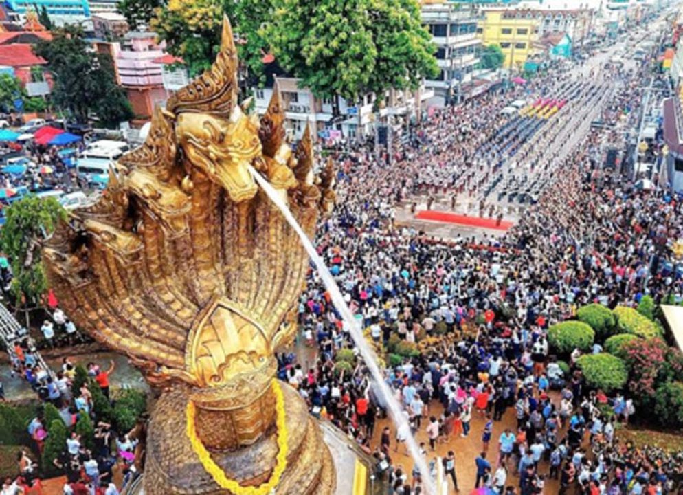 รายงานพิเศษ : ครบ 8 ปี กำเนิดแลนด์มาร์คพญานาค แรงศรัทธาสู่เมืองท่องเที่ยว  บวงสรวง พานบายศรีสูงสุดในประเทศ นางรำ 9 ชนเผ่า 2 เชื้อชาติ