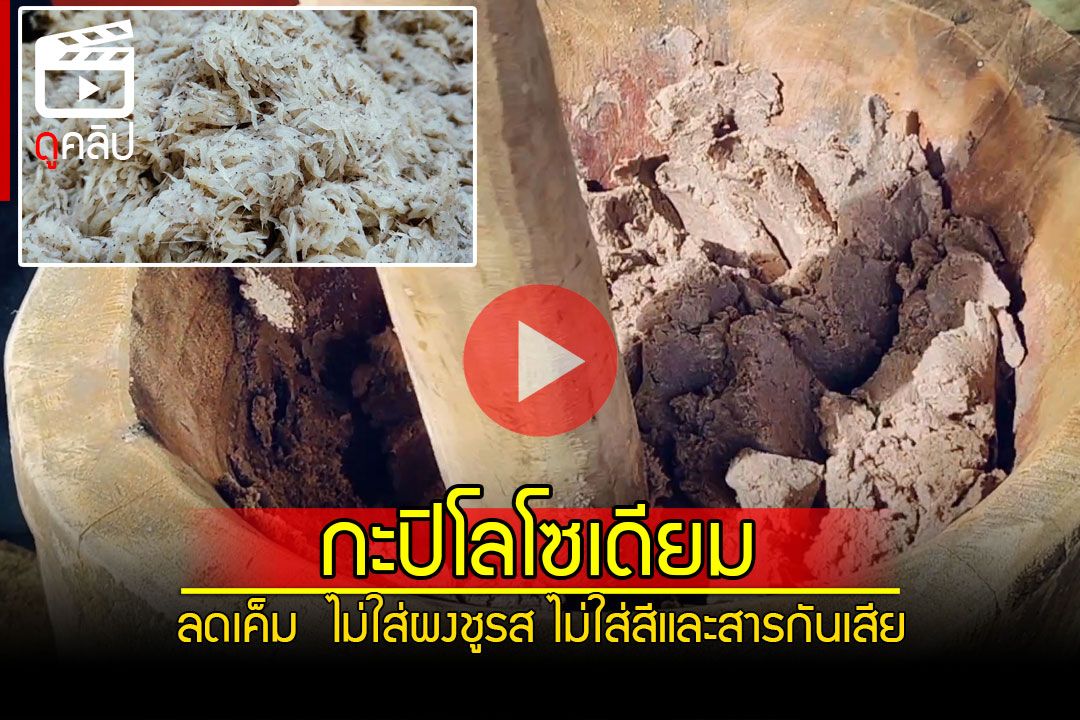 (คลิป) 'กะปิโลโซเดียม' ลดเค็ม  ไม่ใส่ผงชูรส ไม่ใส่สี-สารกันเสีย