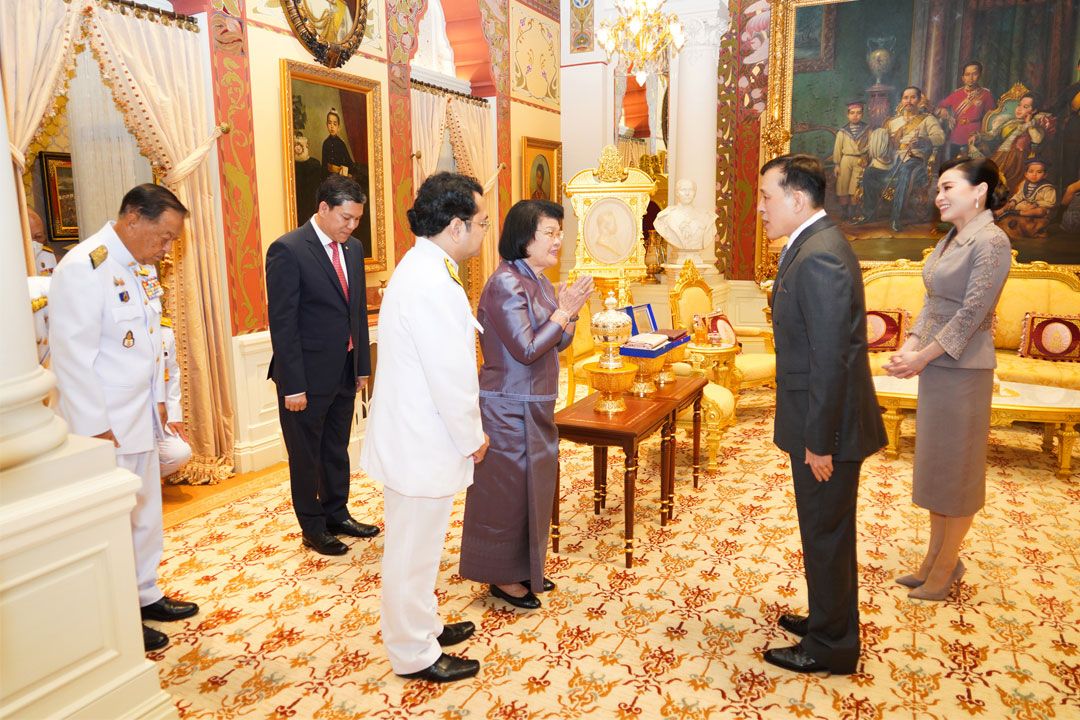 'ในหลวง'พระราชทานพระบรมราชวโรกาส ให้ประธานสภาแห่งชาติกัมพูชา เฝ้าฯ