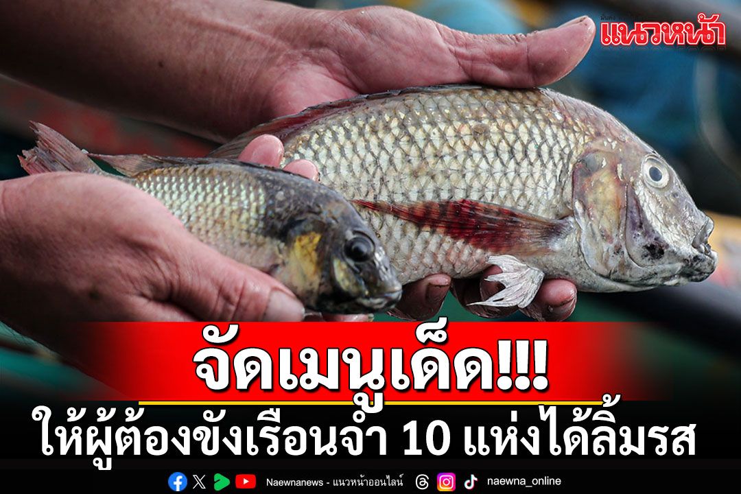 ผู้ต้องขังเรือนจำ 10 แห่ง เตรียมลิ้มลองเมนูปลาหมอคางดำ