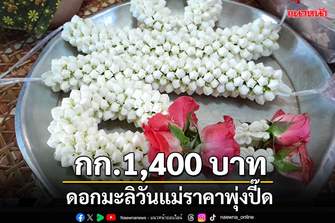 แม่ค้าร้องจ๊าก! ดอกมะลิวันแม่ราคาพุ่ง ชัยภูมิขายแพง กก.1,400บาท