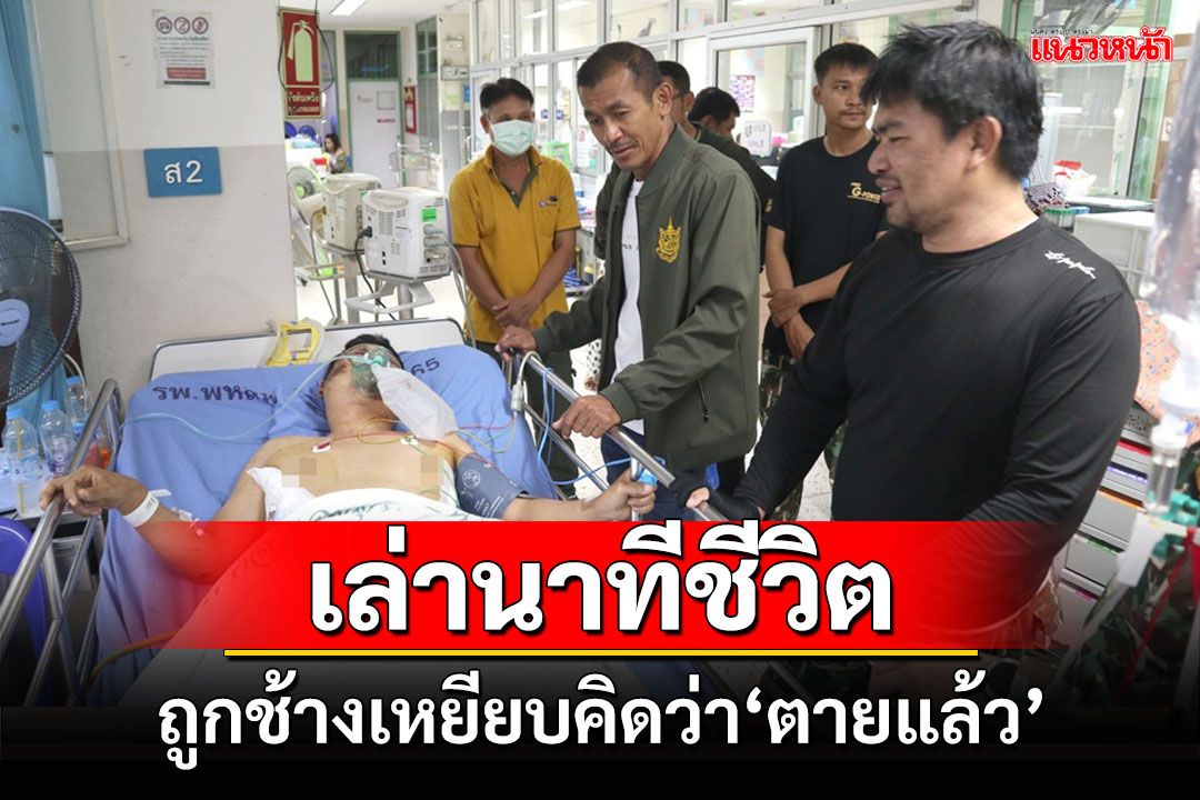 'หนุ่มสลักพระ'กาญจน์เล่าวินาทีชีวิตถูกช้างเหยียบคิดว่า 'ตัวเองตายแล้ว'