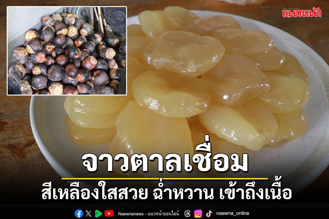 หากินยาก! 'จาวตาลเชื่อม' สีเหลืองใสสวย ฉ่ำหวานเข้าถึงเนื้อ