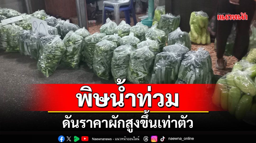 พิษน้ำท่วมดันผักสดราคาสูงขึ้นเท่าตัว คาดไม่ส่งผลกระทบช่วงเทศกาลกินเจ