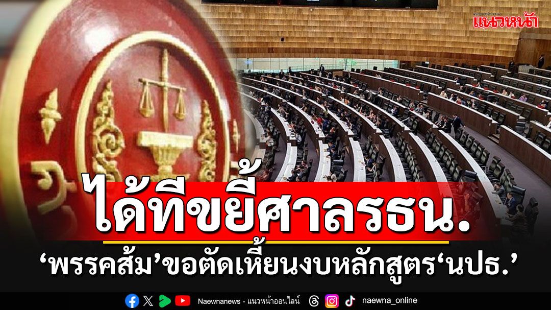 'พรรคส้ม'รุมขย้ำศาล รธน. ขอตัดเหี้ยนงบหลักสูตรคอนเน็คชั่น-โครงการสำรวจความเชื่อมั่น