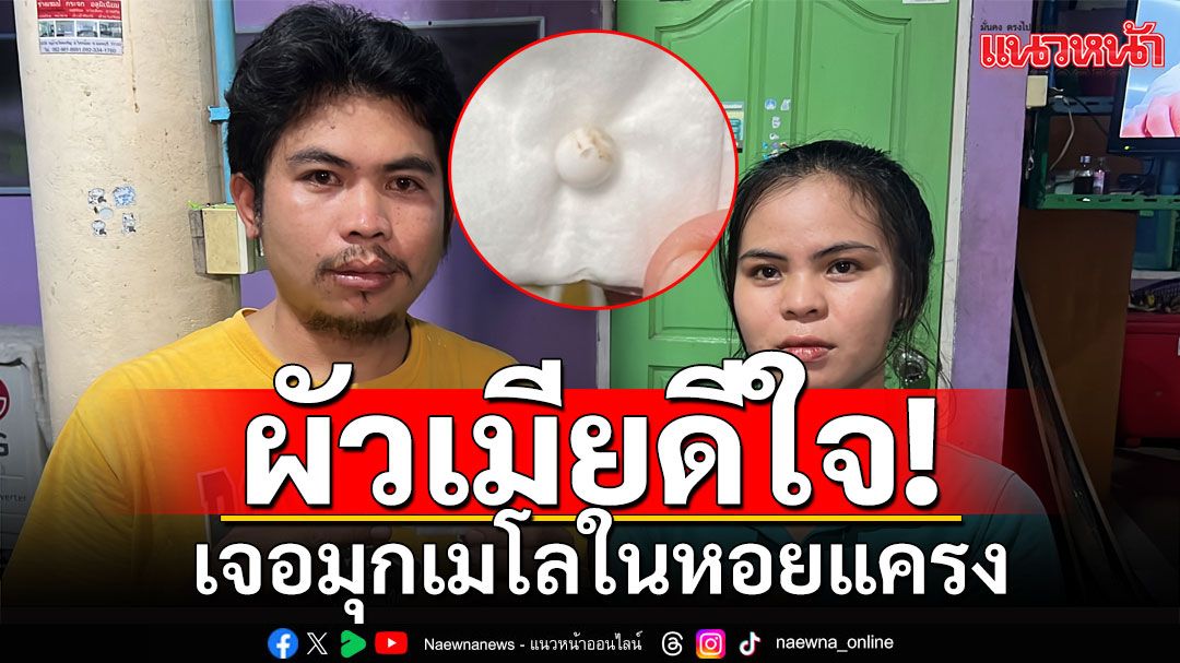 โชคดีมาก! สองผัวเมียดีใจ เจอมุกเมโลในหอยแครง ส่งพิสูจน์ผล ชัดเจนของแท้