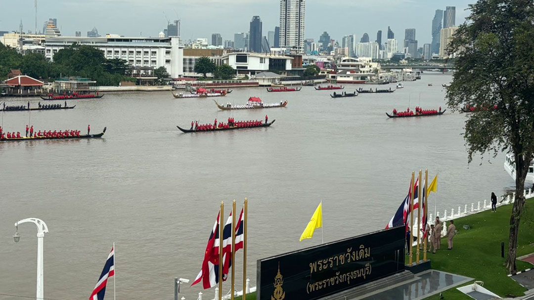 เสนาธิการทหารเรือตรวจการซ้อมรูปขบวนเรือในแม่น้ำเจ้าพระยา สำหรับการถวายความปลอดภัย