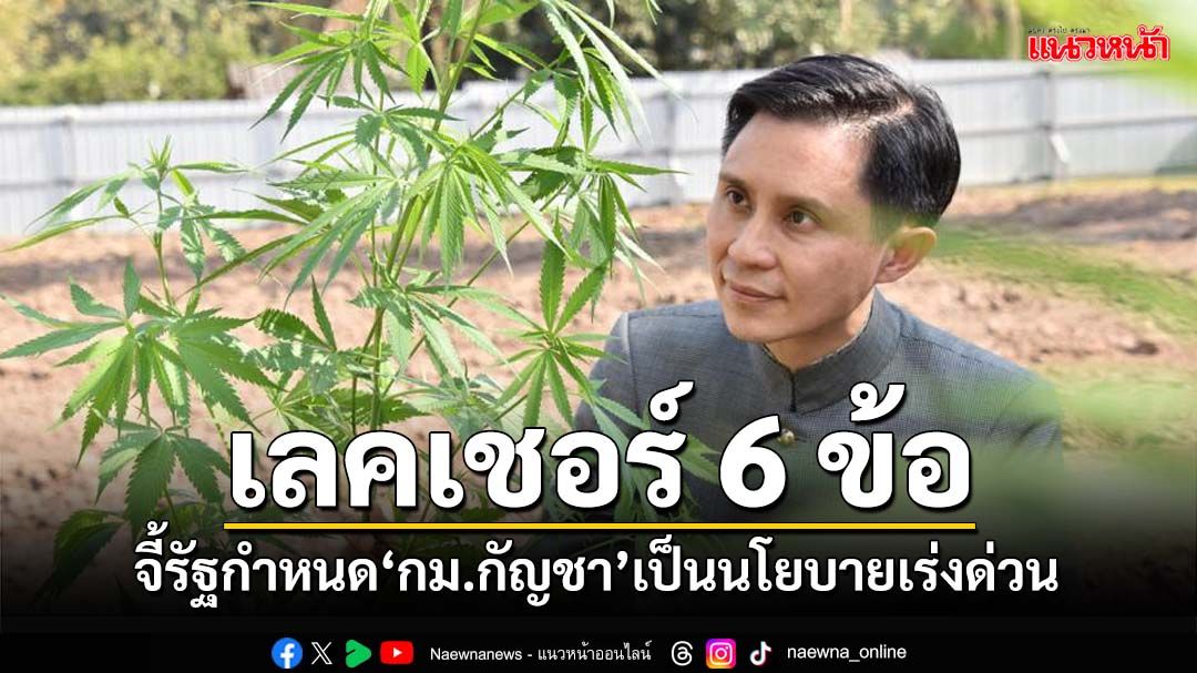 เลคเชอร์ 6 ข้อ!‘ปานเทพ’จี้รัฐบาลกำหนด‘ร่าง พ.ร.บ.กัญชา’เป็นนโยบายเร่งด่วน