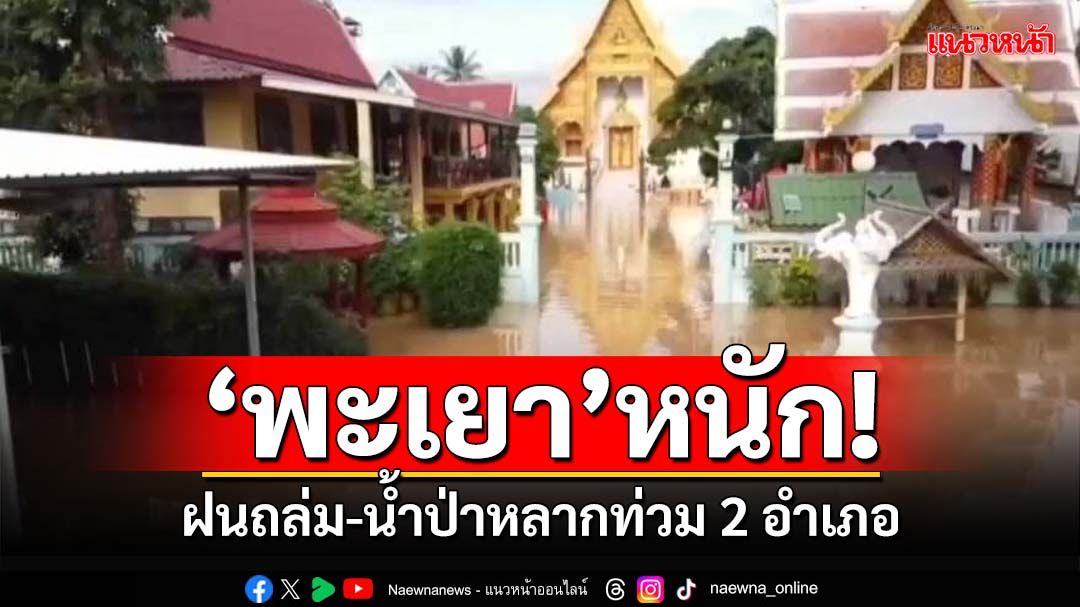 ‘พะเยา’หนัก!ฝนถล่ม-น้ำป่าหลากท่วม 2 อำเภอ ‘บ้านเรือน-ไร่นา’เสียหาย