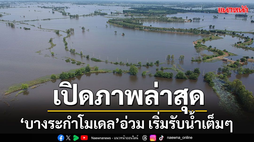 เปิดภาพล่าสุด'บางระกำโมเดล'อ่วม เริ่มรับน้ำเต็มๆ-ชาวบ้านพลิกวิกฤตเป็นโอกาส'หาปลาขาย'