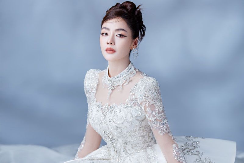 'ปุยฝ้าย AF'ในลุคเจ้าสาวแสนสวยสุดหรูหรา