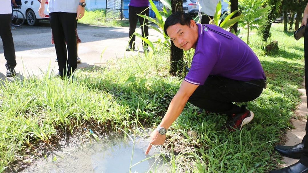 สสจ.เชียงรายลงพื้นที่ตรวจสอบ 'น้ำพุร้อน' ผุดกลางโรงพยาบาลเวียงเชียงรุ้ง