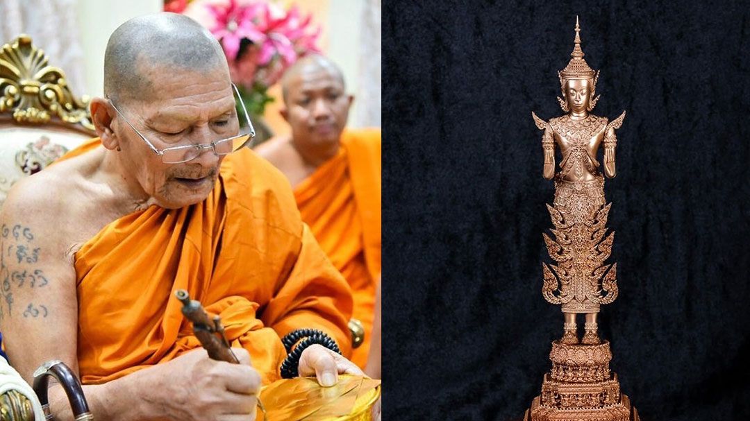 'หลวงปู่ศิลา'เมตตาจารแผ่นทอง จัดสร้างพระพุทธนฤมิตรวัดอรุณฯ