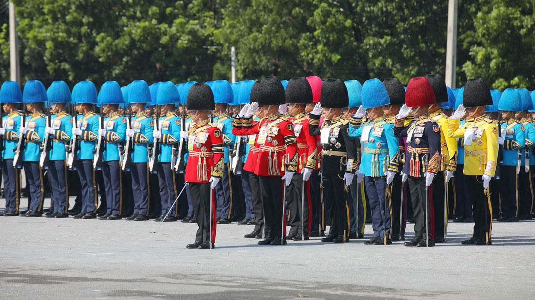 เปิดภาพ! กองทัพไทย ซ้อมพิธีสวนสนาม ทหารรักษาพระองค์