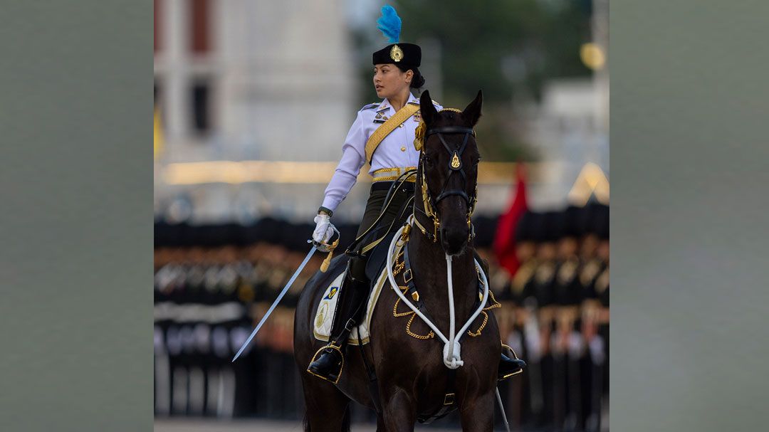 'เจ้าฟ้าสิริวัณณวรี' ทรงร่วมซักซ้อมสวนสนาม นำขบวนกองพันทหารม้ารักษาพระองค์