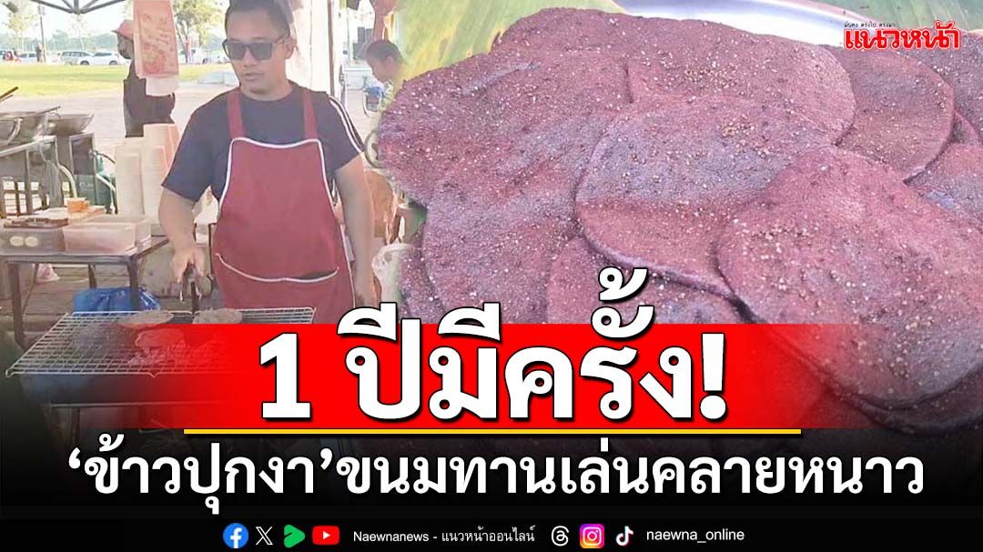 1 ปีมีครั้ง! ‘ข้าวปุกงา’ขนมทานเล่นช่วงฤดูหนาวของชาวเหนือ