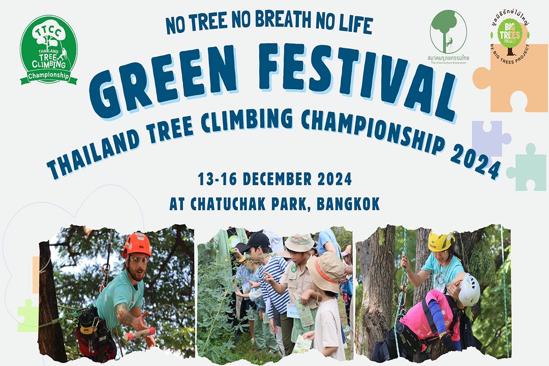 ร่วมเรียนรู้ถ่ายทอดดูแลต้นไม้ใหญ่ ในงาน Green Festival 2024 'No Tree, No Breath, No Life' เพราะต้นไม้คือชีวิต คือลมหายใจ
