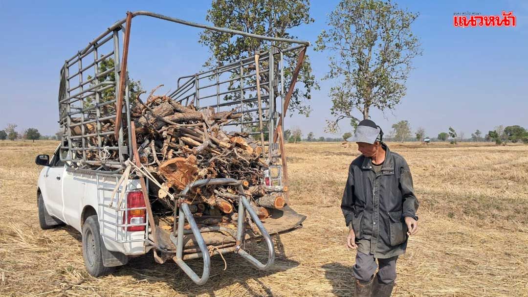 บุรีรัมย์อากาศหนาว 11 องศา ชาวบ้านเก็บฟืนก่อไฟผิงคลายหนาว