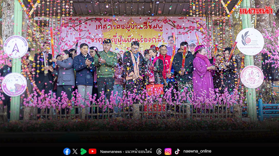 เปิดเทศกาลท่องเที่ยวหมู่บ้านสีชมพู ชมซากุระญี่ปุ่น-ตลาดนัดเด็กดอย