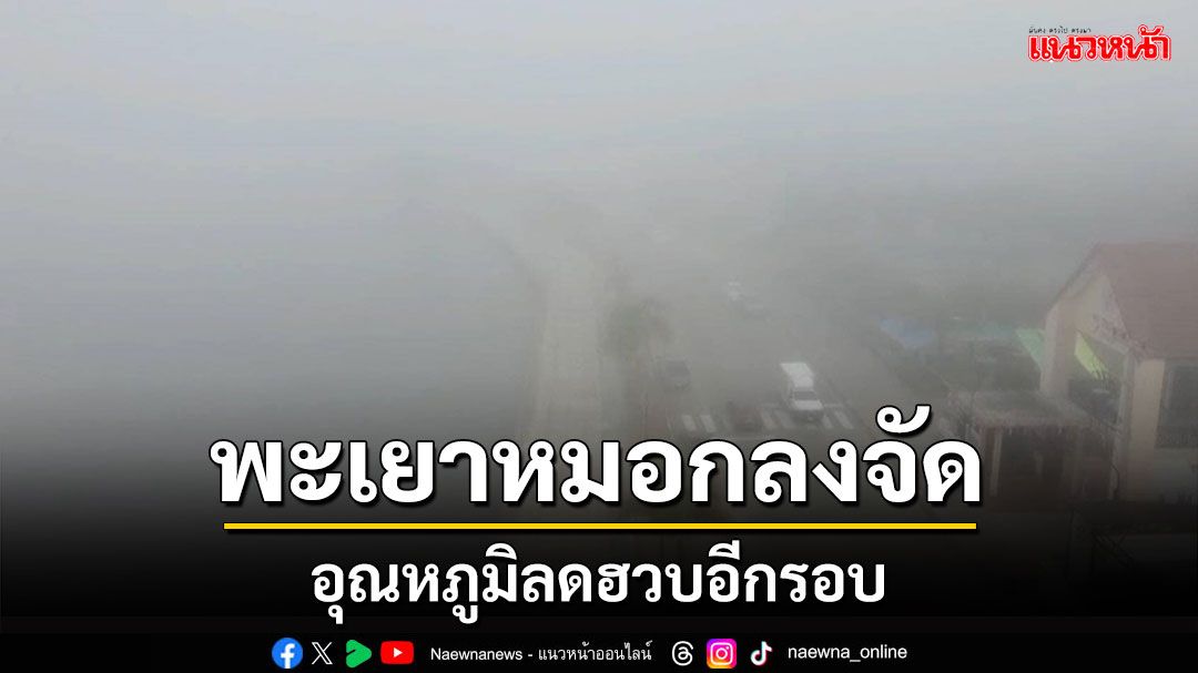 พะเยาหนาวอีกอุณหภูมิลดฮวบหมอกลงจัด นทท.สัมผัสอากาศหนาวกลางกว๊าน