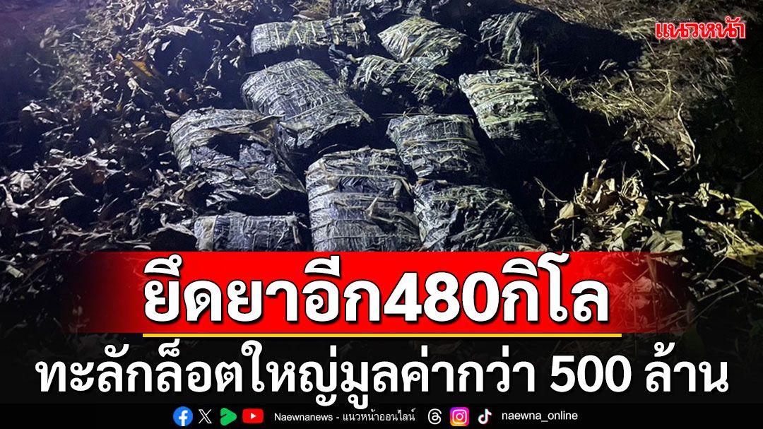 ซีลชายแดนได้ผล ยึดยานรกล็อตใหญ่ 480 กิโลฯ มูลค่ากว่า 500 ล้านบาท