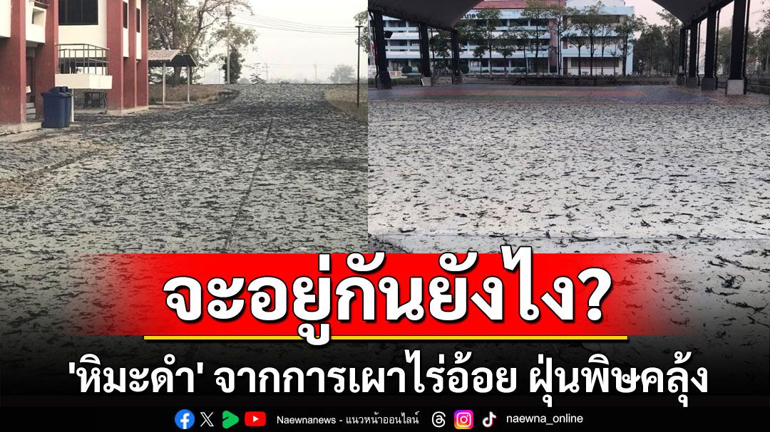 จะอยู่กันยังไง? เปิดภาพสุดสะพรึง 'หิมะดำ' จากการเผาไร่อ้อย