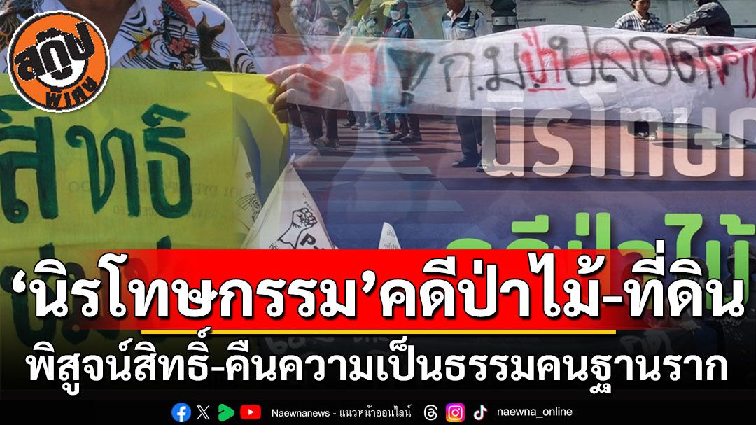 สกู๊ปพิเศษ : ‘นิรโทษกรรม’คดีป่าไม้-ที่ดิน พิสูจน์สิทธิ์-คืนความเป็นธรรมคนฐานราก