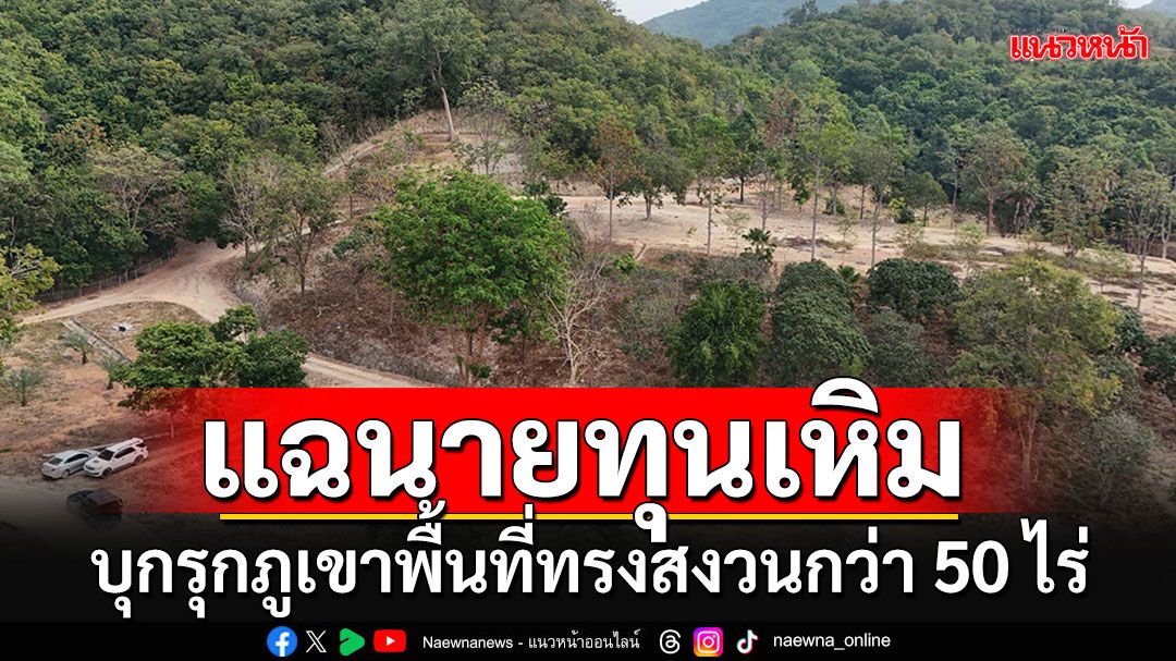 ทร.จ่อแจ้งจับนายทุนเหิม บุกรุกภูเขาพื้นที่ทรงสงวนกว่า 50 ไร่ แฉมียันบ่อจระเข้