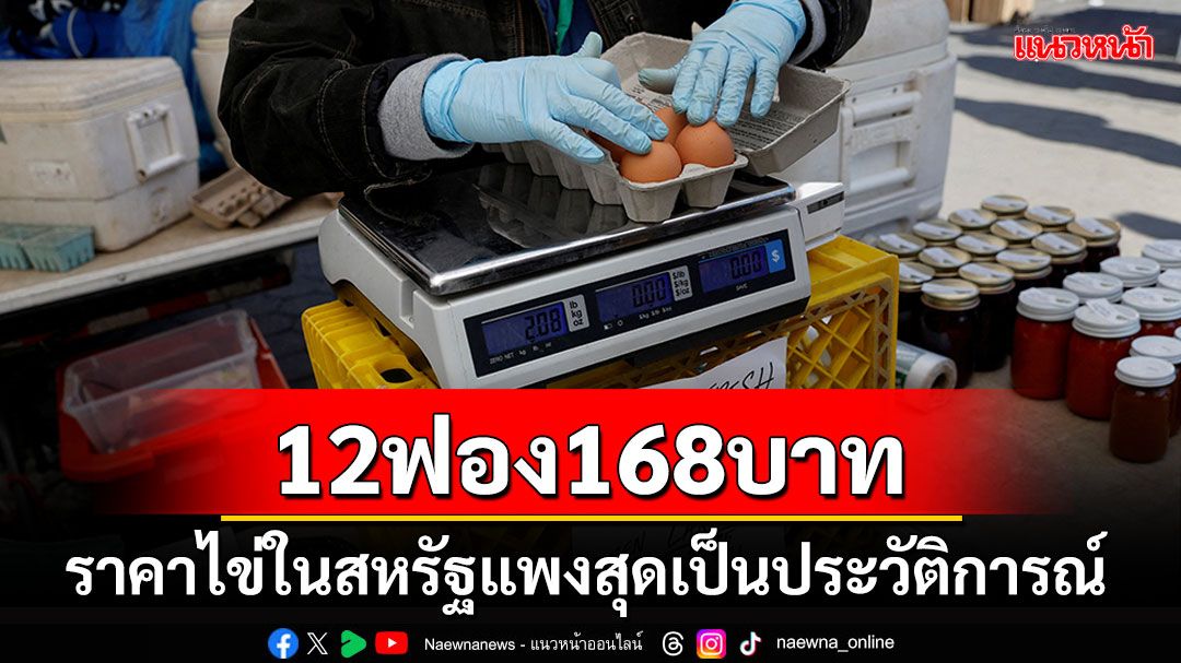 ราคา'ไข่'พุ่งสูงสุดเป็นประวัติการณ์ สหรัฐตัดตอน'ไข้หวัดนก'กำจัดไก่เดือนละสิบล้านตัว