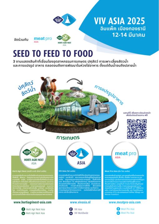 ก.เกษตรและสหกรณ์เชิญชวนผู้ที่สนใจ ร่วมงาน VIV ASIA 2025