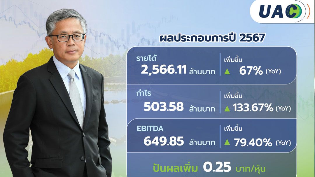 UAC เคาะจ่ายปันผลเพิ่ม 0.25 บาท