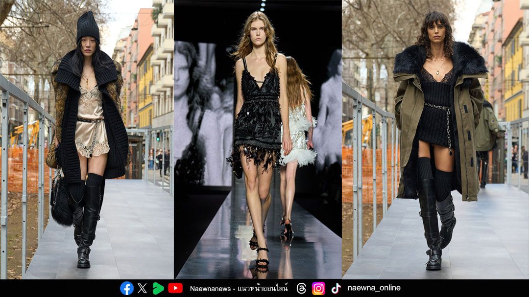 สาวเท่ Dolce&Gabbana คอลเลคชั่นฟอล/วินเทอร์ 2025 จากมิลาน แฟชั่นวีค