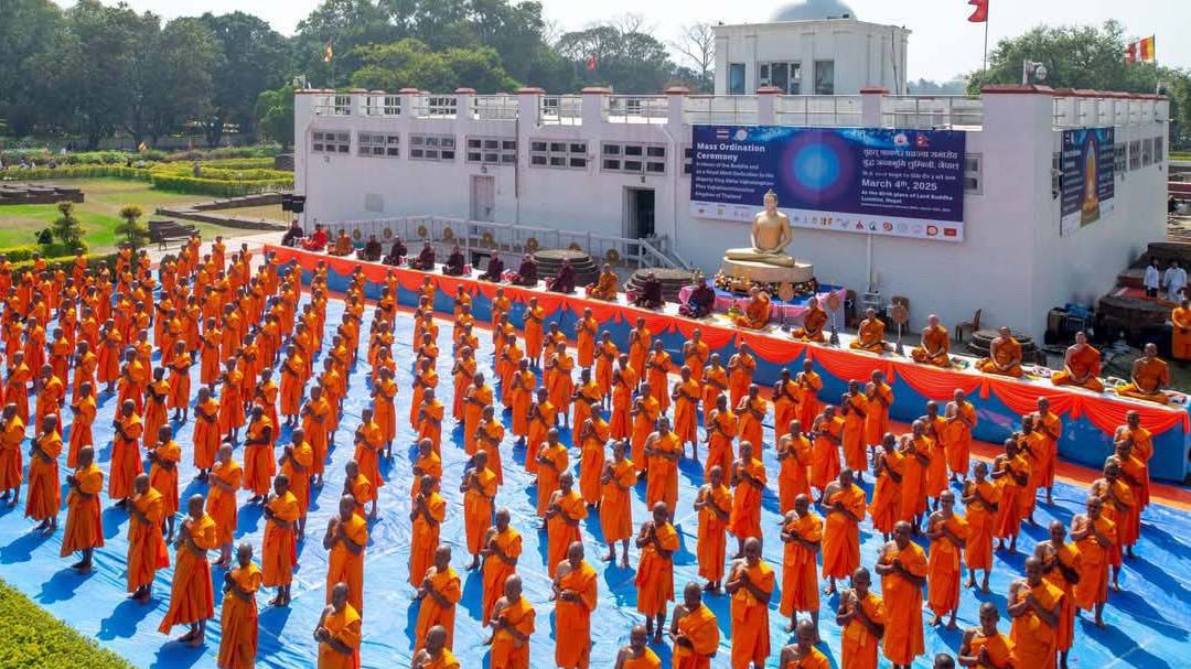 ‘วัดไทยลุมพินี เนปาล-วัดพระธรรมกาย’บวชสามเณรท้องถิ่นเนปาล 500