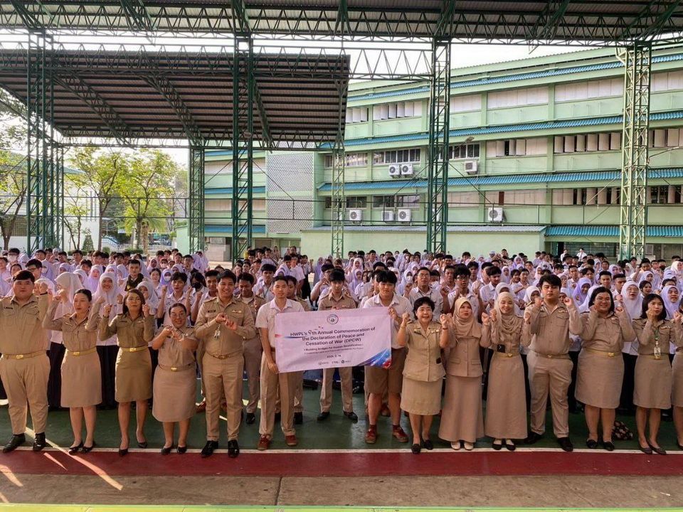 นักเรียนไทยแสดงความหวังสันติภาพบนคาบสมุทรเกาหลีผ่านจดหมาย