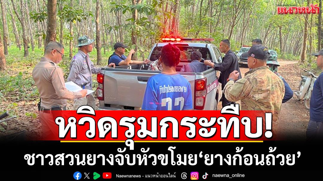 ชาวสวนยางเหลืออด! ซุ่มจับหัวขโมย'ยางก้อนถ้วย' หวิดโดนรุมกระทืบ