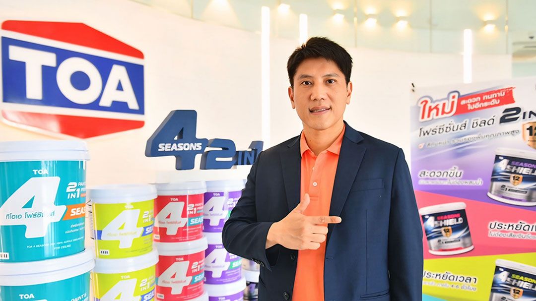 TOA ปังไม่หยุด! '4SEASONS 2in1' ฉลองยอดขายทะลุ 100 ล้านใน 2 เดือน ด้วยนวัตกรรมใหม่สีทับหน้ารวมรองพื้น-จบงานไวไปต่อ