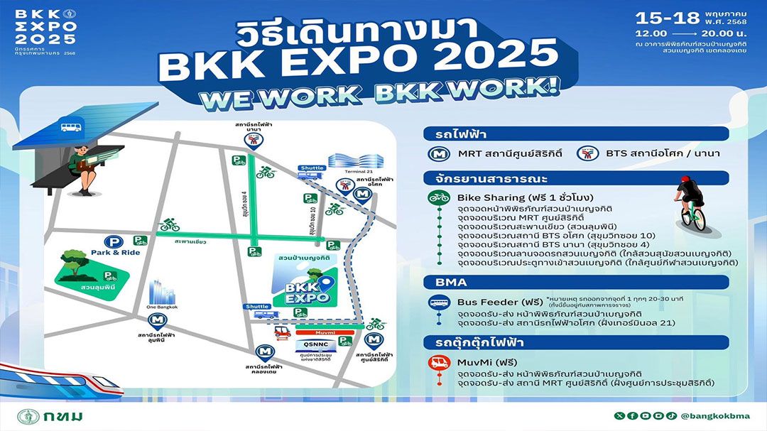 โฆษกกทม.แนะคนกรุงใช้ขนส่งสาธารณะไปเยี่ยมชมงาน BKK EXPO 2025