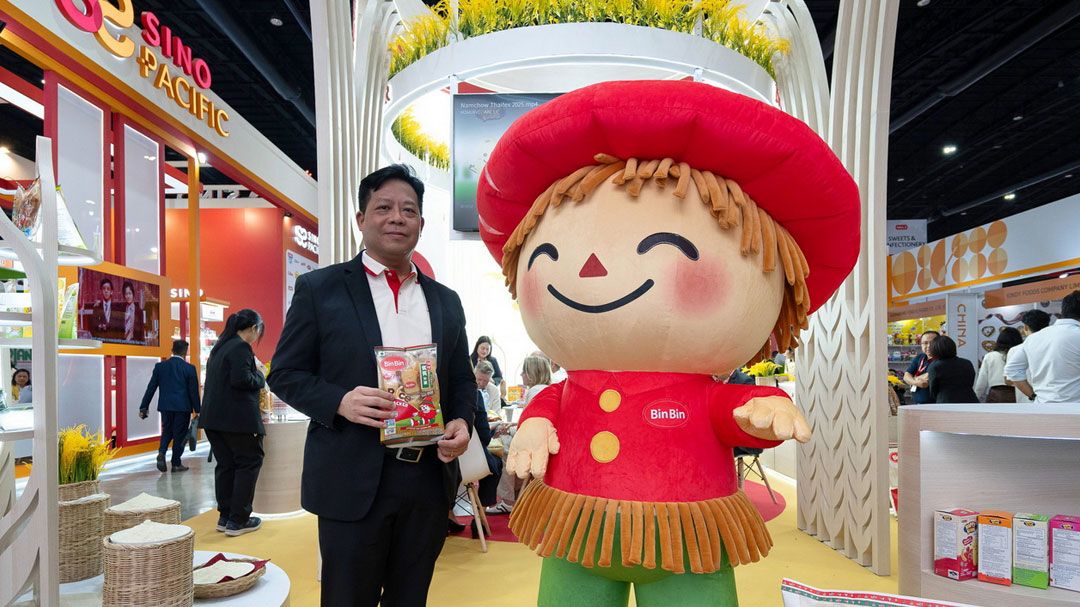 ‘นำเชา’ตอกย้ำความเป็นผู้นำส่งออกผลิตภัณฑ์จากข้าวในประเทศไทย พร้อมเปิดตัว‘น้องบินบิน’มาสคอตสุดคิ้วต์