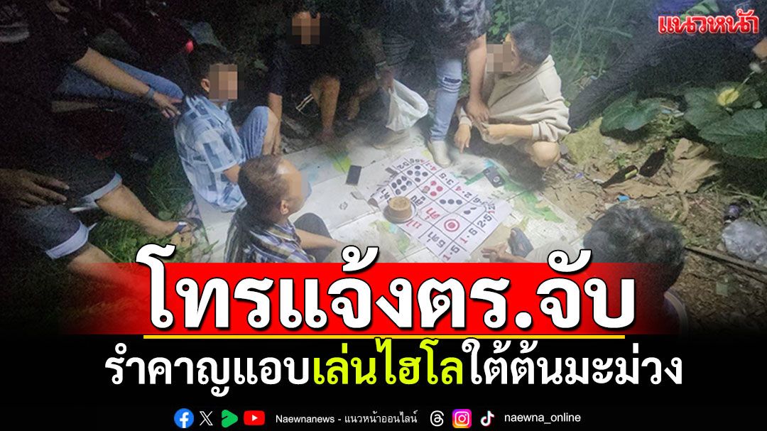 ชาวบ้านรำคาญ! โทรแจ้งตำรวจจับวงไฮโล แอบเล่นในซอยใต้ต้นมะม่วง