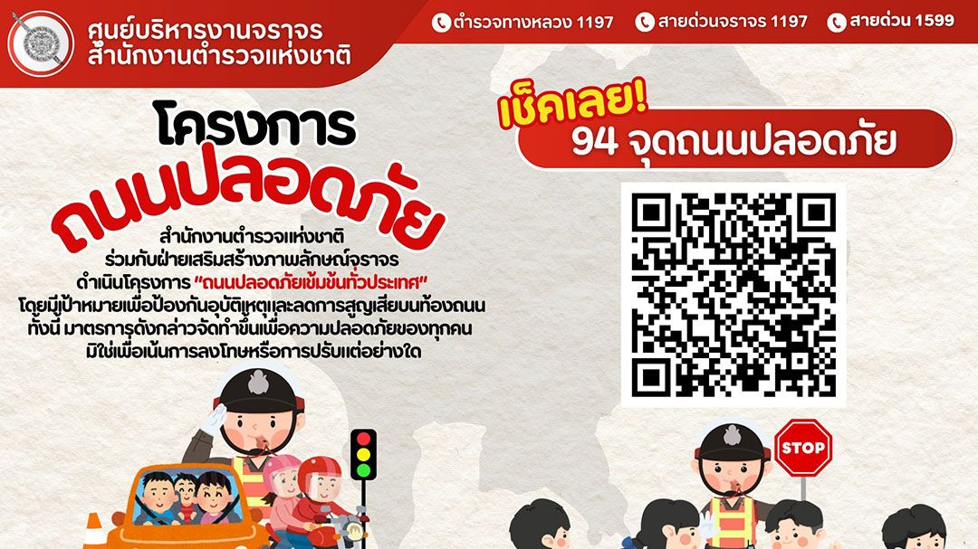 จับแน่ไม่ใส่กันน็อก  ดีเดย์ถนนปลอดภัย94เส้นทาง  คนขับถูกปรับ2พัน  คนซ้อนโดนปรับ2เท่า