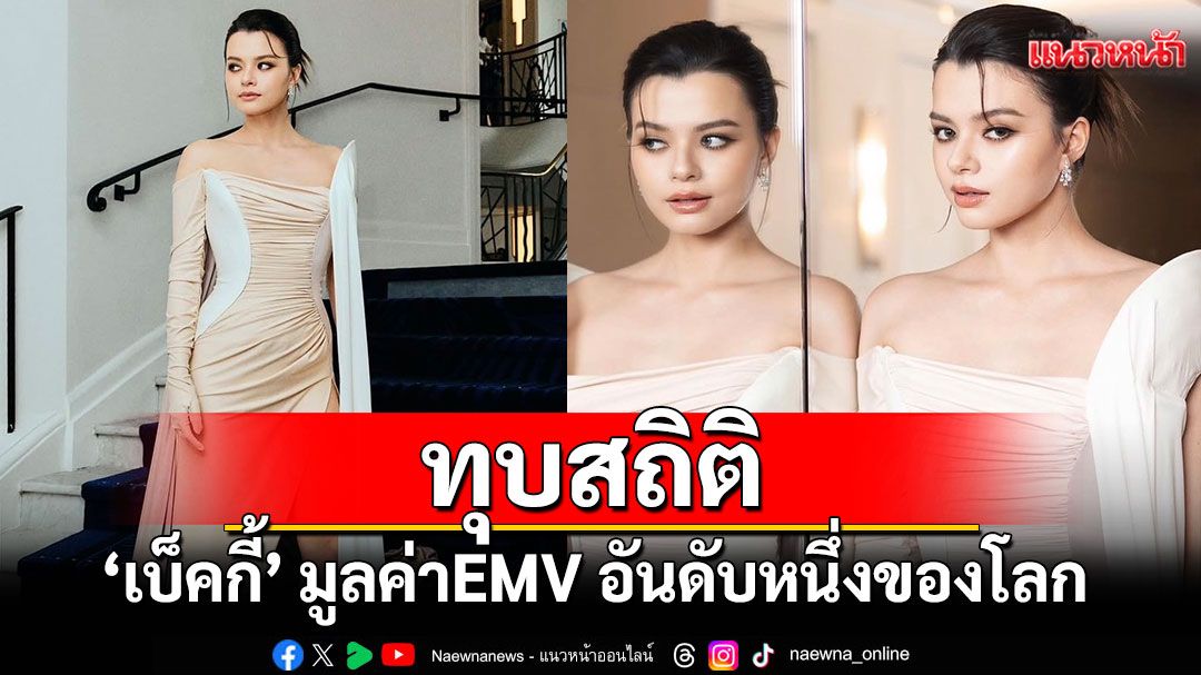 สื่อดังประกาศผล!'เบ็คกี้'มูลค่าEMV อันดับหนึ่งของโลก ทุบสถิติตัวเองจาก 172 ล้านสู่มูลค่าสื่อ 363ล้านบาท