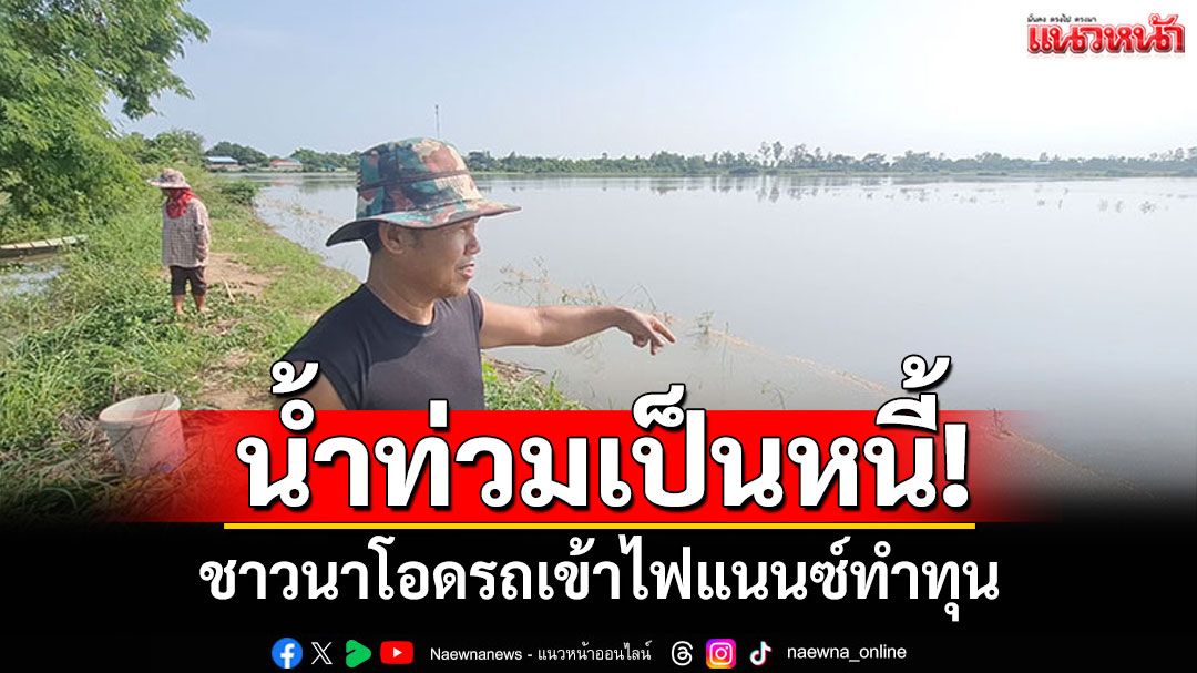 น้ำท่วมข้าว! ชาวนาสุโขทัยโอด รถเข้าไฟแนนซ์ทำทุนกลายเป็นหนี้