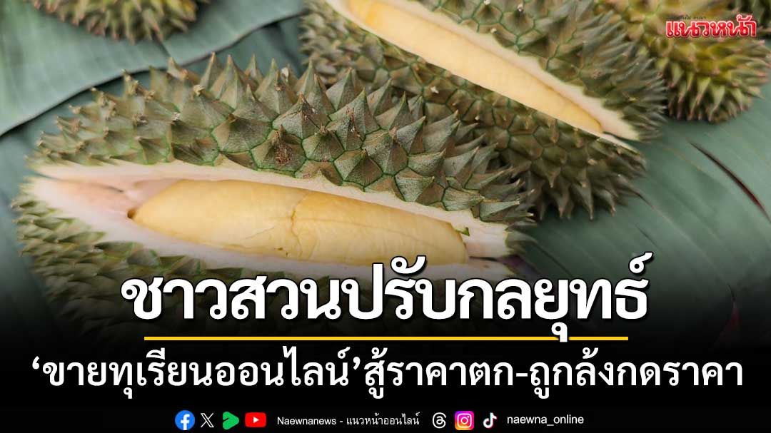 ชาวสวนคลองลอย! ปรับกลยุทธ์‘ขายทุเรียนออนไลน์’สู้ราคาตกต่ำ-ถูกล้งกดราคา