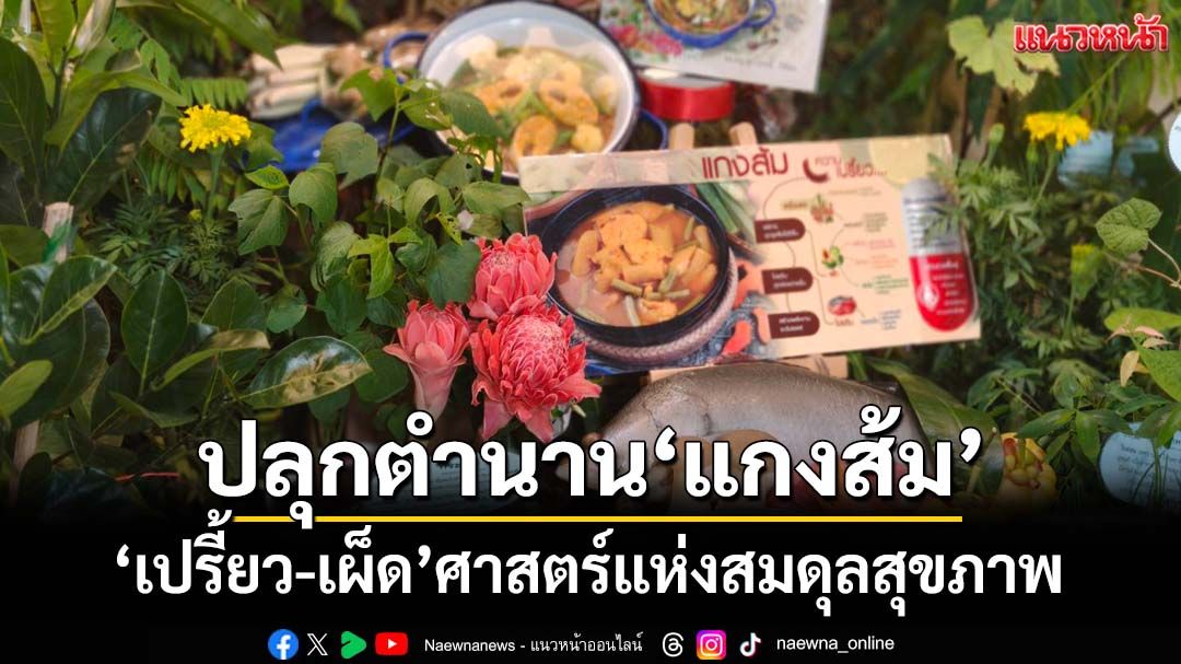 ปลุกตำนาน‘แกงส้ม’สุดยอดอาหารเป็นยา ‘เปรี้ยว-เผ็ด’ศาสตร์แห่งสมดุลสุขภาพ