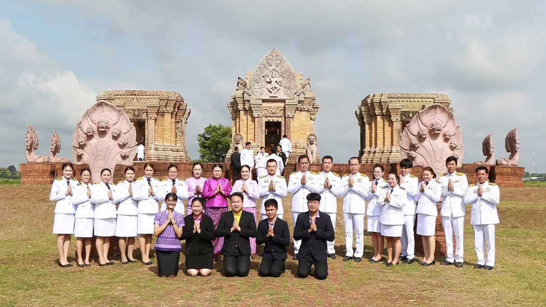 อำนาจเจริญ-ห่มผ้าพระพุทธสมปรารถนา ณ เทวาลัยเกาะจิตรกูฏ-อ่างเก็บน้ำพุทธฯ